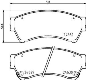 HELLA PAGID 8db355025441 -  Комплект тормозных колодок, дисковый тормоз